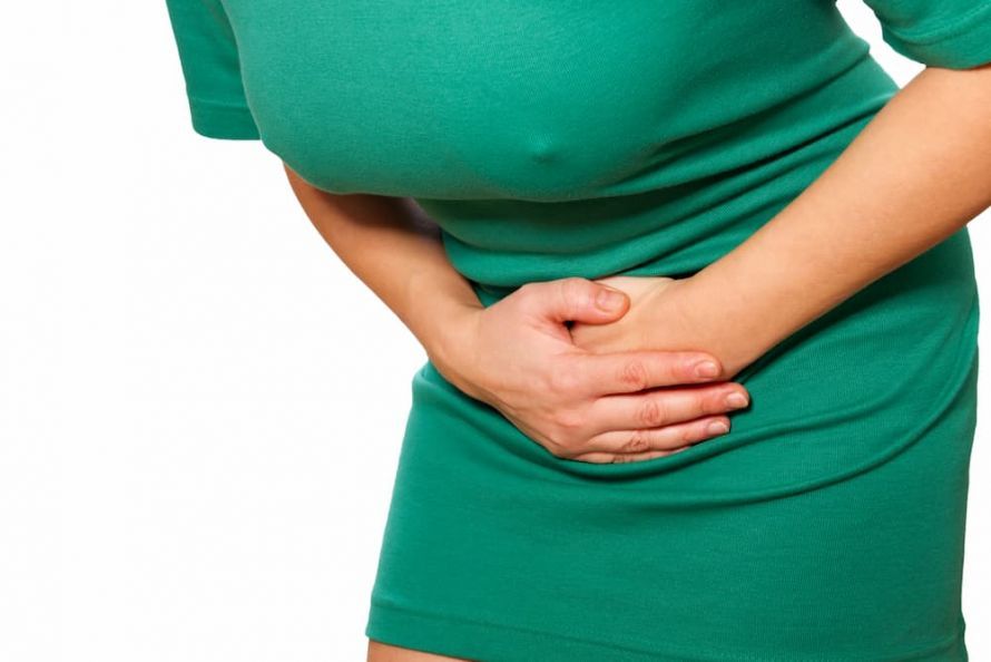 Unterleibsschmerzen einer Frau Abdominal pain in women