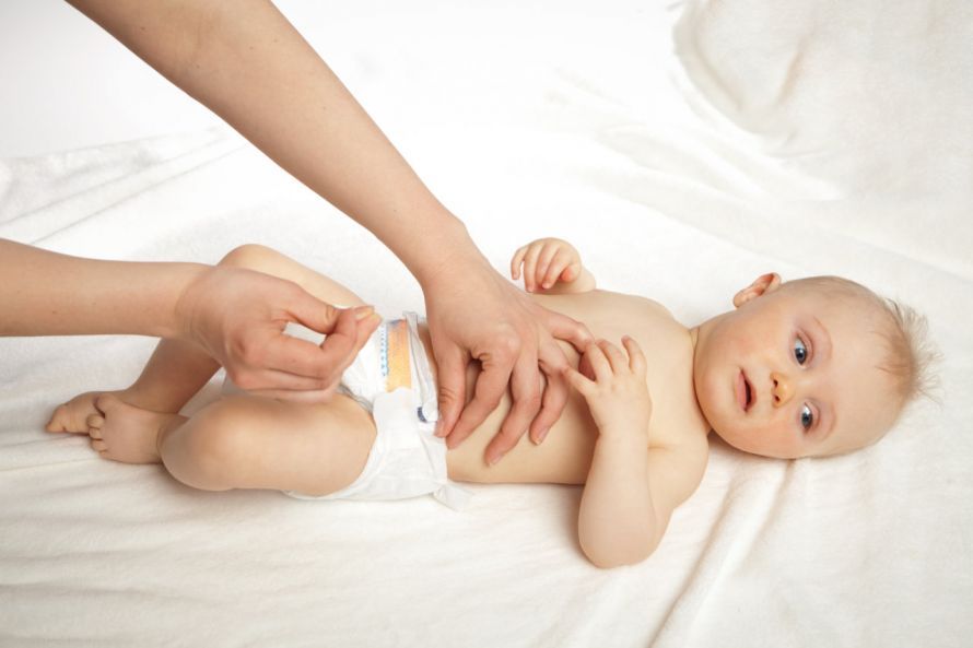 Kind mit Windel Child in a diaper
