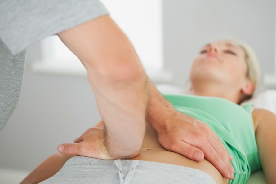 Massage der Symphyse Massage der Symphyse
