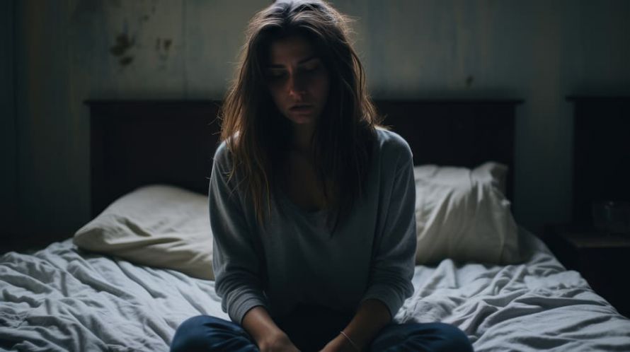 Γυναίκα που πάσχει από κατάθλιψη
