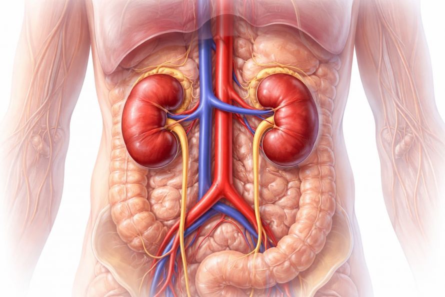 Anatomie der menschlichen Nieren_KI generiert Anatomie der menschlichen Nieren_KI generiert