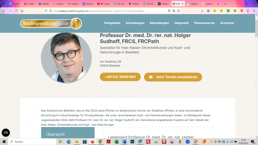 Prof. Holger Sudhoff Prof. Holger Sudhoff