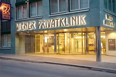 Eingang Wiener Privatklinik für Gefäßerkrankungen