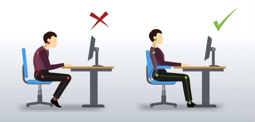Ergonomische Sitzhaltung Ergonomische Sitzhaltung