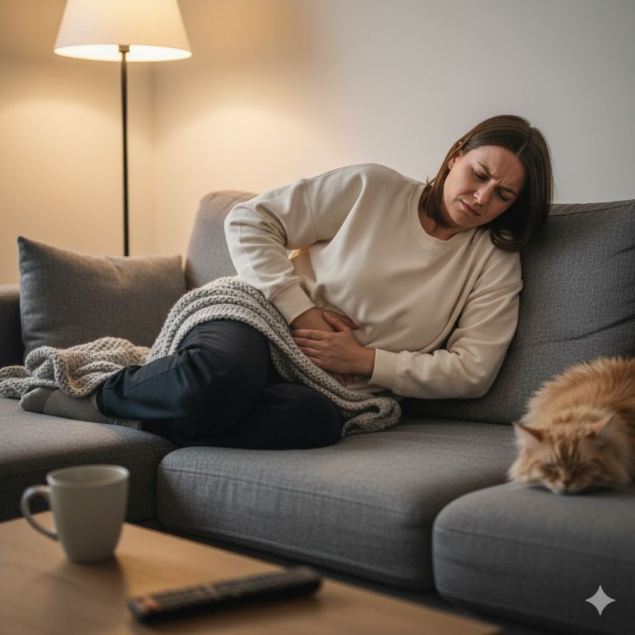 Foto Frau Unterleib Schmerzen