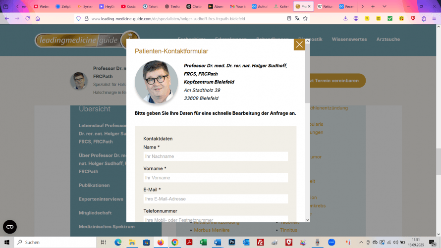 Prof. Holger Sudhoff Prof. Holger Sudhoff
