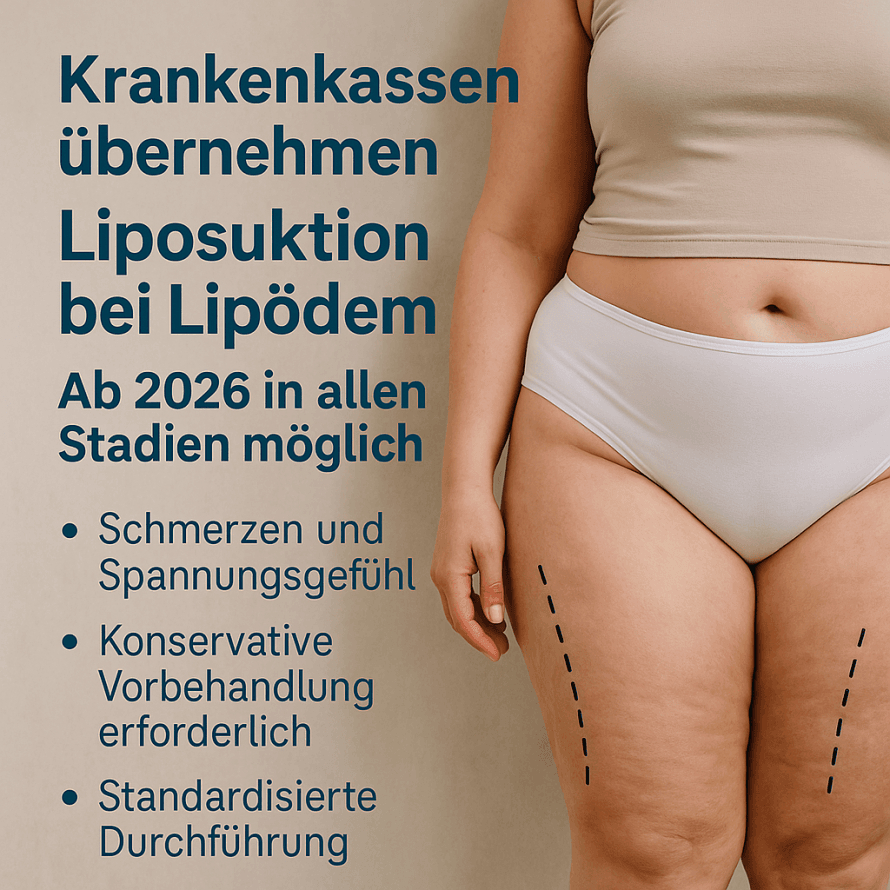 Krankenkassen übernehmen Liposuktion bei Lipödem Οι ασφαλιστικές εταιρείες καλύπτουν το κόστος της λιποαναρρόφησης σε περιπτώσεις λιποίδημα