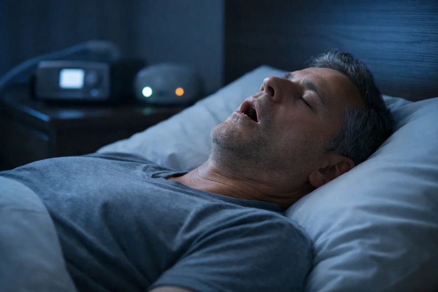 Schlafapnoe_KI generiert Sleep Apnea_AI-generated