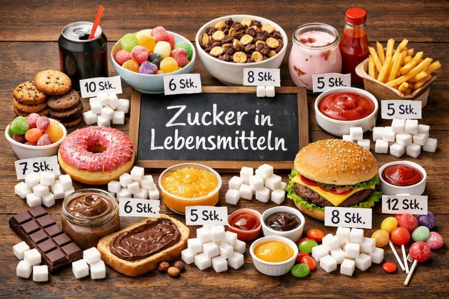Foto Zucker in Lebensmitteln