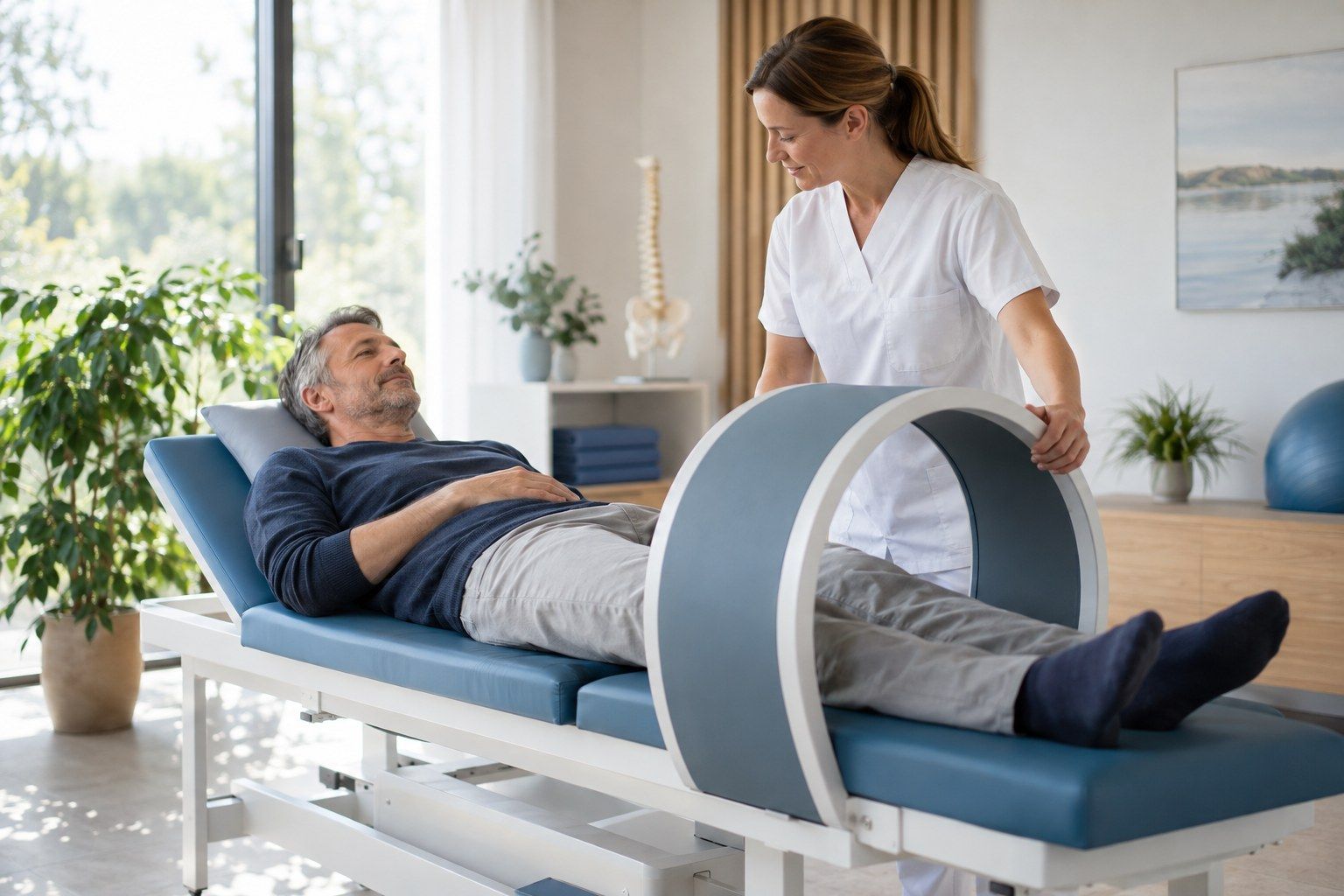 Anwendung einer Magnetfeldtherapie in der Physiotherapie Anwendung einer Magnetfeldtherapie in der Physiotherapie