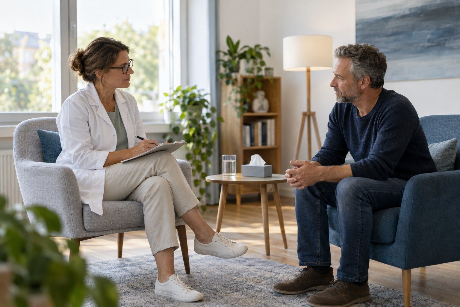 Gespräch im Rahmen einer Traumatherapie